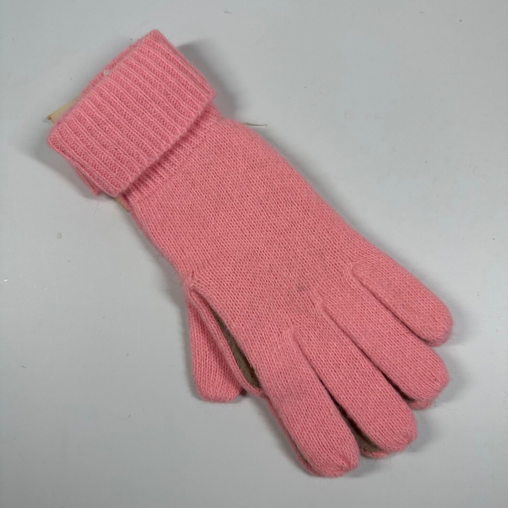 Ben Berger Pink Gloves Vintage Angora Rabbit Lambs Wool Blend Luxury One Size - Picture 6 of 9